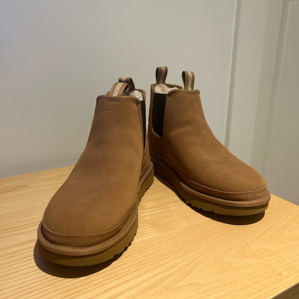 UGG Brown Chelsea Boots with Elastic Panels